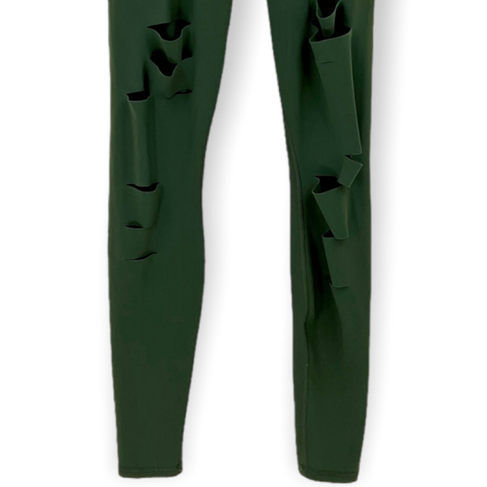 Alo Yoga Hunter Green Warrior Rip High Waist Legging Size S - Picture 5 of 15